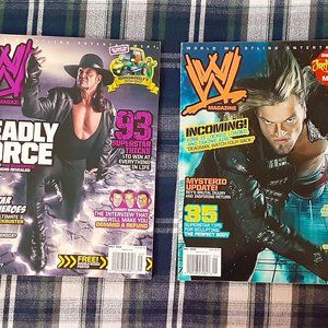 World Wrestling WWE May 2008 Edge and 2009 Undertaker magazines lot bundle